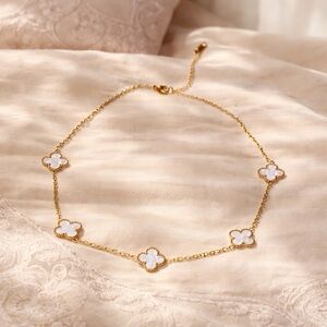 NEW LUXURY MOTHER OF PEARL CLOVER NECKLACE